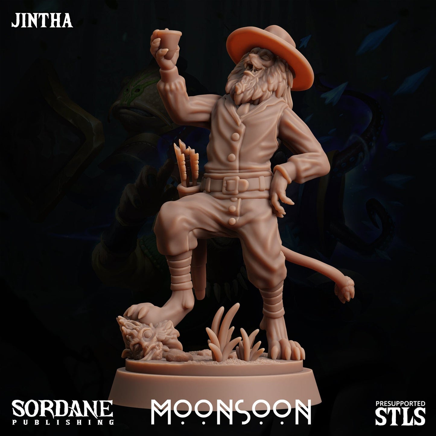 3D Printed Sordane Publishing Jintha Moonsoon 28 32mm D&D - 3D Printing Boss 
