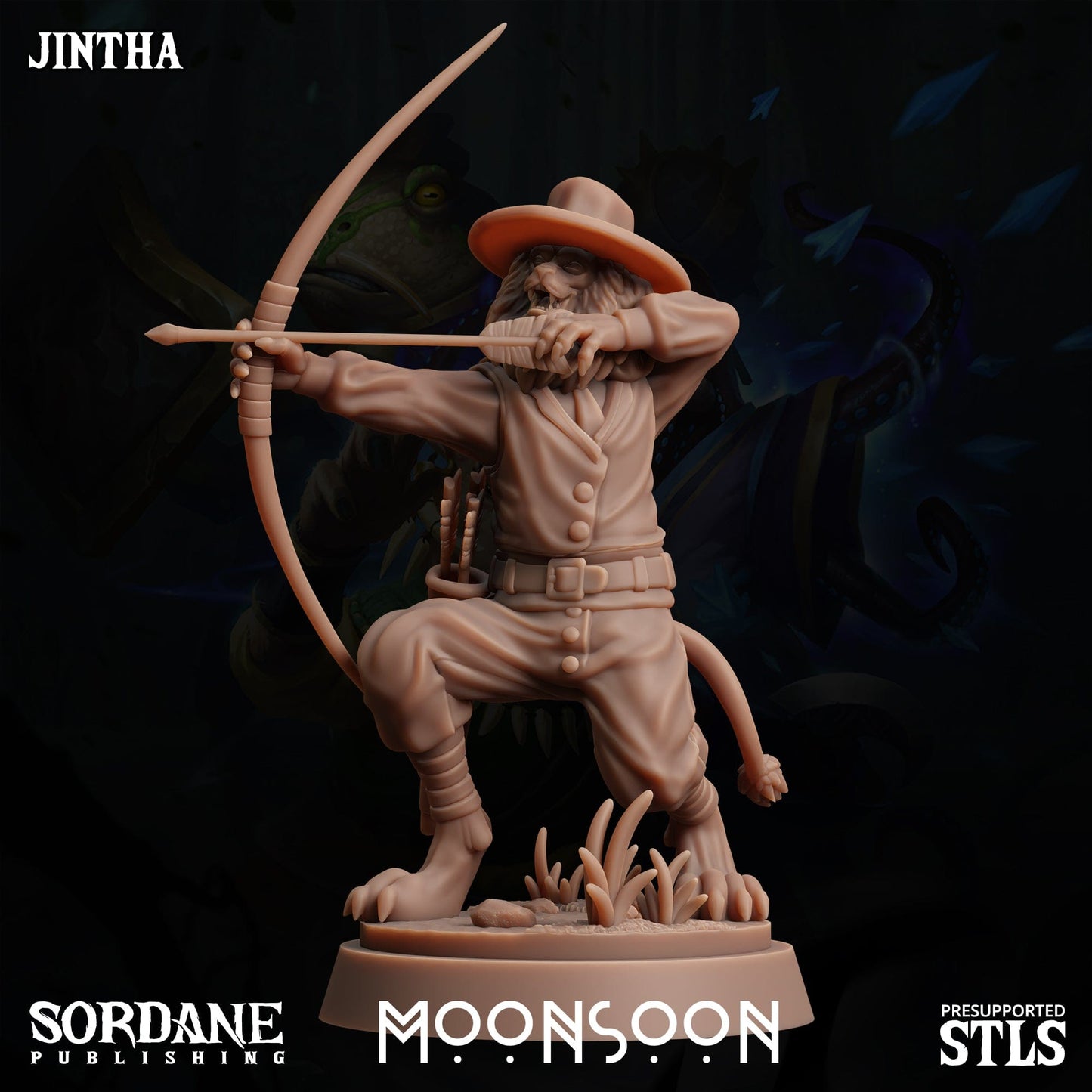 3D Printed Sordane Publishing Jintha Moonsoon 28 32mm D&D - 3D Printing Boss 