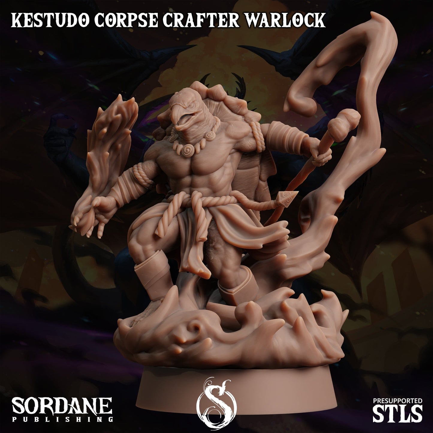 3D Printed Sordane Publishing Kestudo Corpse Crafter Warlock Monster Mayhem II 28 32mm D&D - 3D Printing Boss 