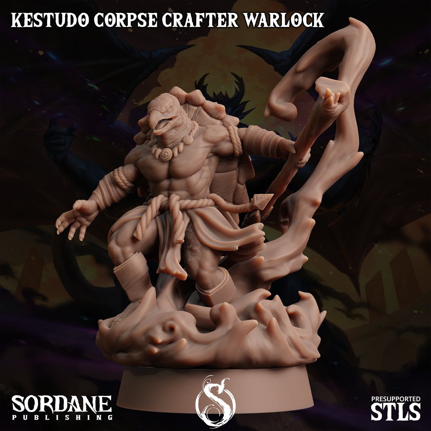 3D Printed Sordane Publishing Kestudo Corpse Crafter Warlock Monster Mayhem II 28 32mm D&D - 3D Printing Boss 