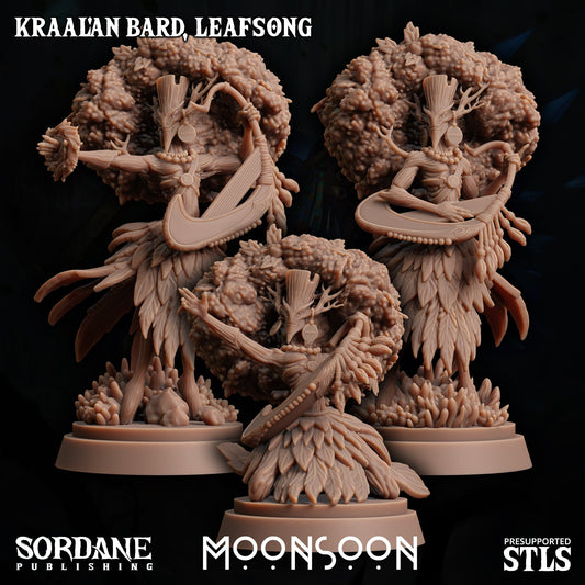 3D Printed Sordane Publishing Kraal'an Bard Leafsong Moonsoon 28 32mm D&D - 3D Printing Boss 