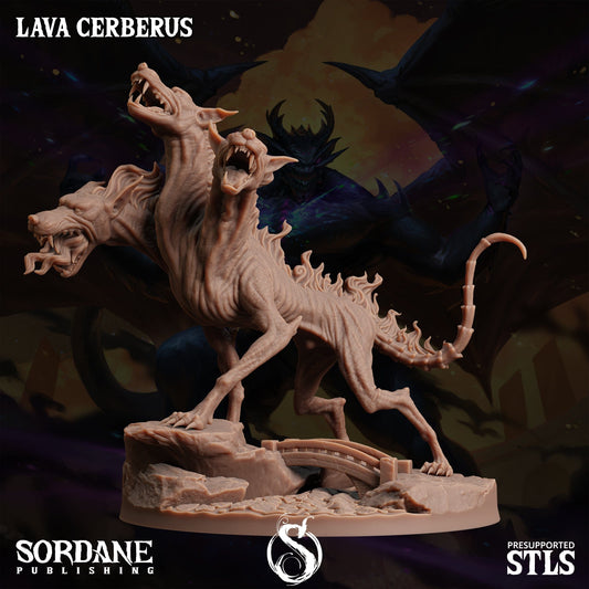 3D Printed Sordane Publishing Lava Cerberus Monster Mayhem II 28 32mm D&D - 3D Printing Boss 
