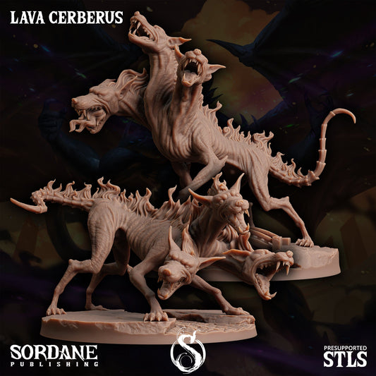 3D Printed Sordane Publishing Lava Cerberus Monster Mayhem II 28 32mm D&D - 3D Printing Boss 