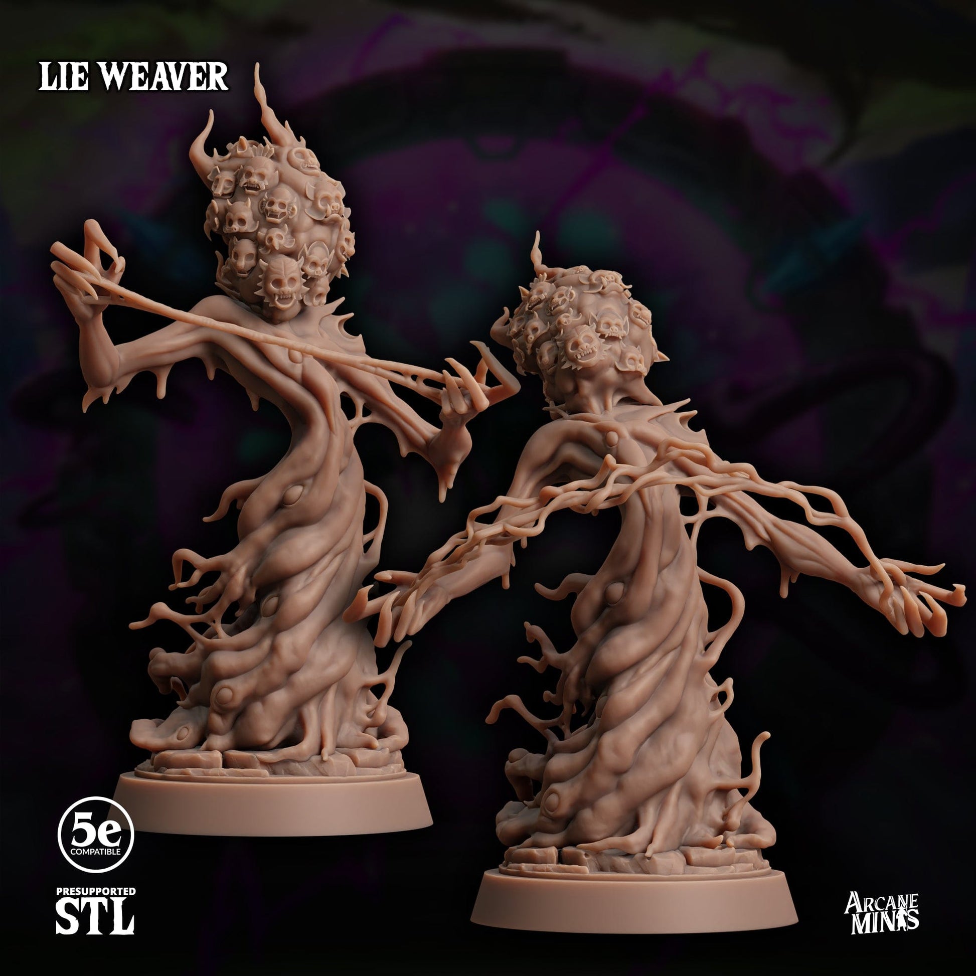 3D Printed Sordane Publishing Lie Weaver Moonsoon 28 32mm D&D - 3D Printing Boss 