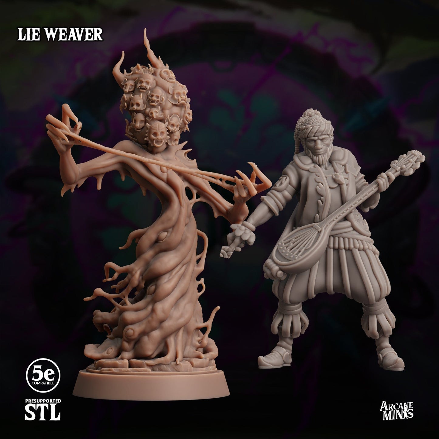 3D Printed Sordane Publishing Lie Weaver Moonsoon 28 32mm D&D - 3D Printing Boss 