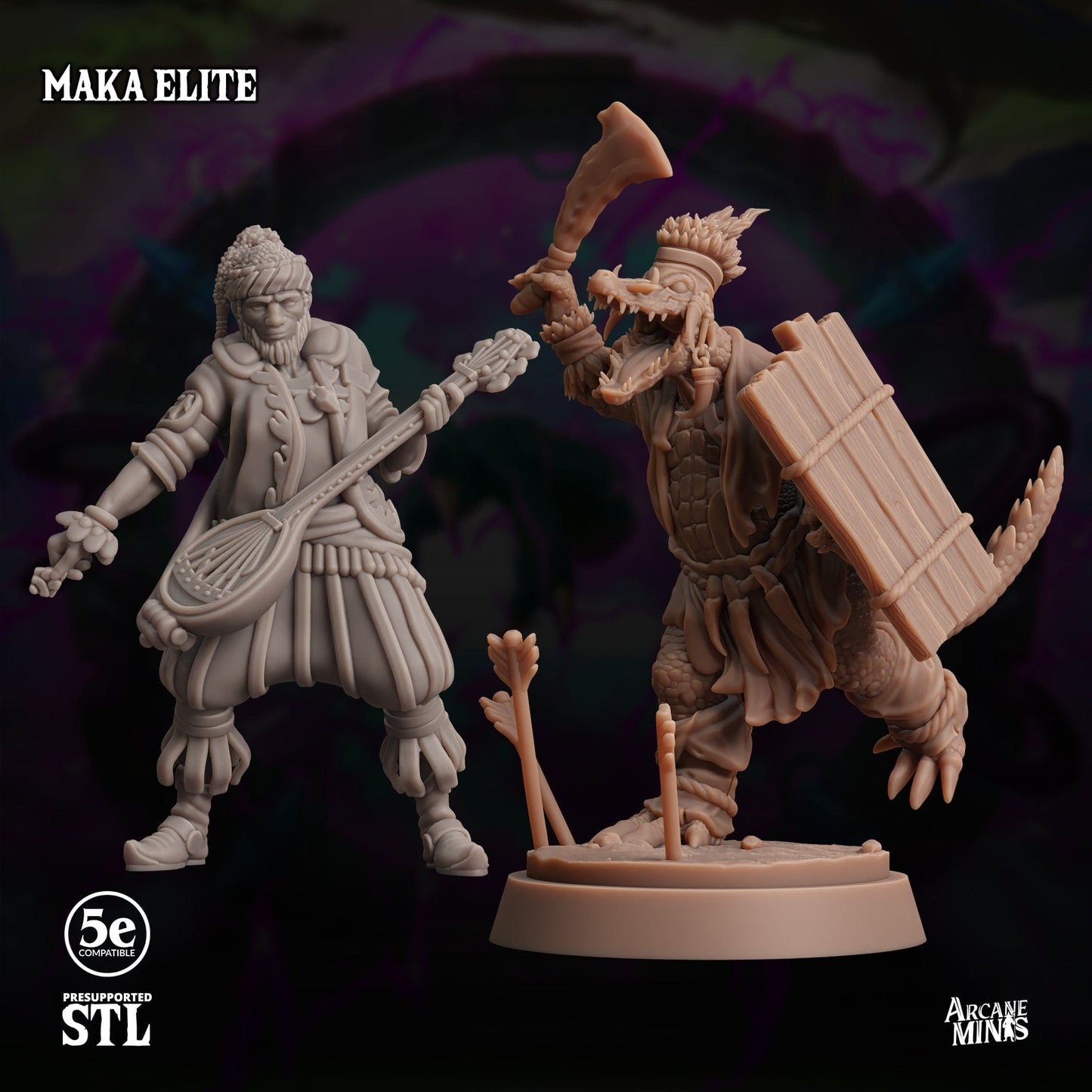 3D Printed Sordane Publishing Maka Elite Moonsoon 28 32mm D&D - 3D Printing Boss 