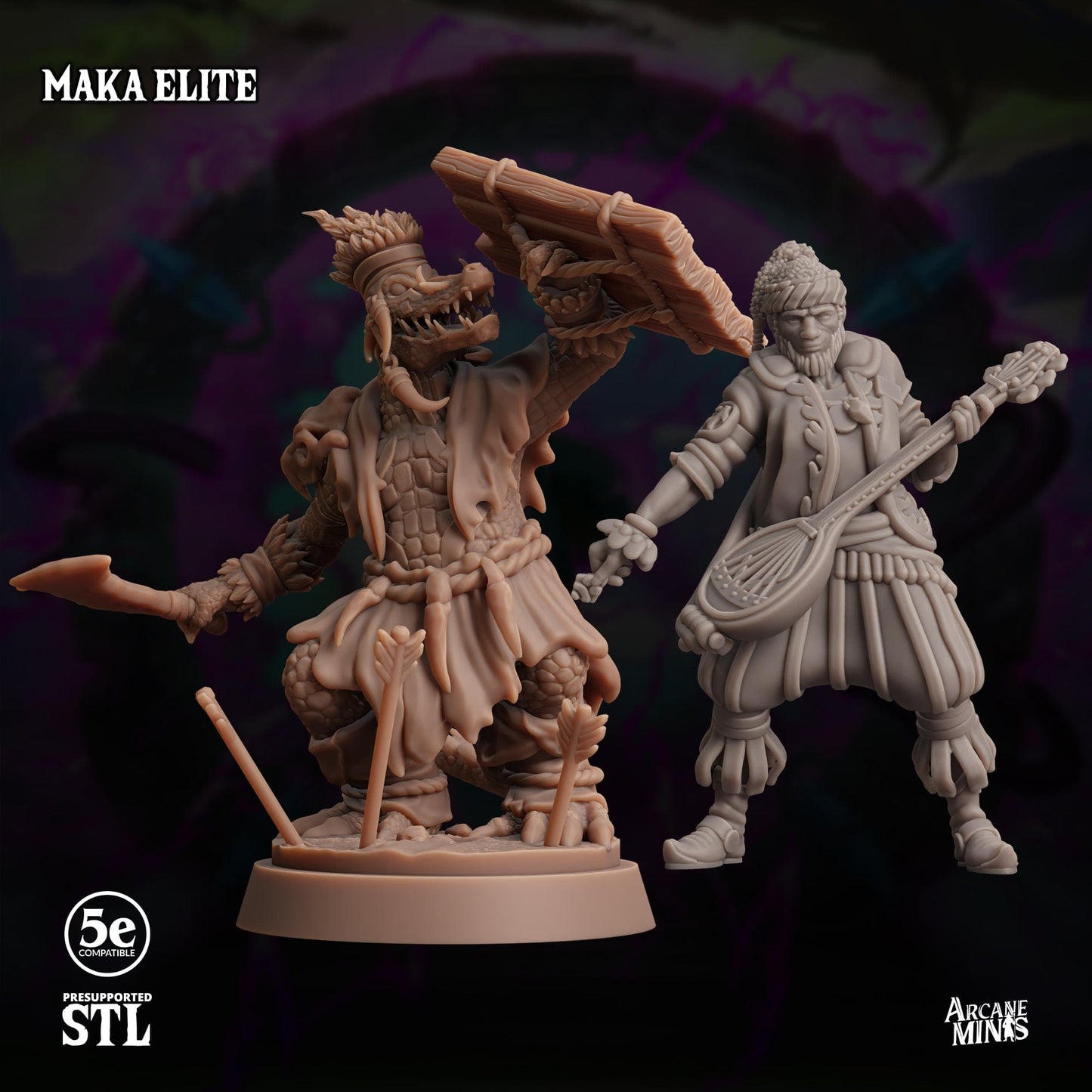 3D Printed Sordane Publishing Maka Elite Moonsoon 28 32mm D&D - 3D Printing Boss 