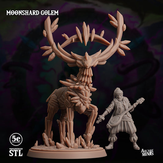 3D Printed Sordane Publishing Moonshard Golem Moonsoon 28 32mm D&D - 3D Printing Boss 
