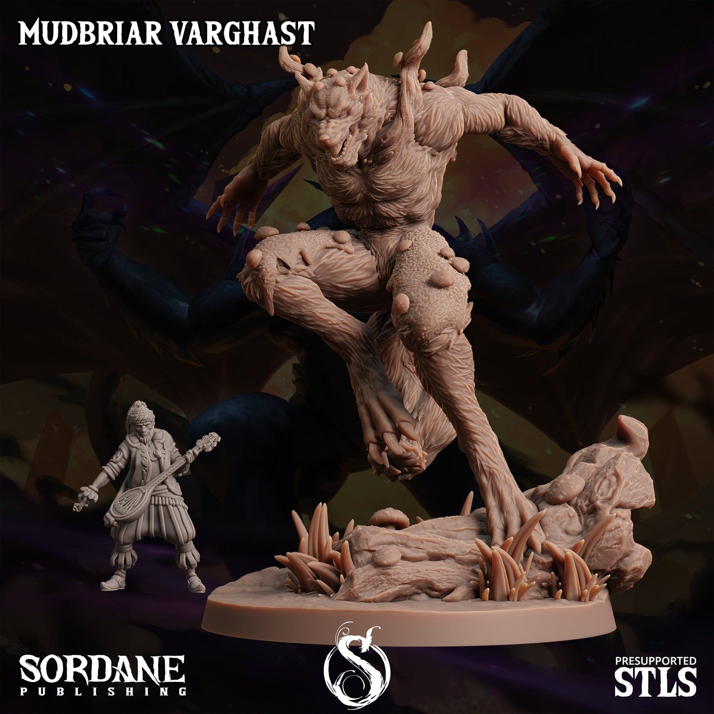 3D Printed Sordane Publishing Mudbriar Varghast Monster Mayhem II 28 32mm D&D - 3D Printing Boss 