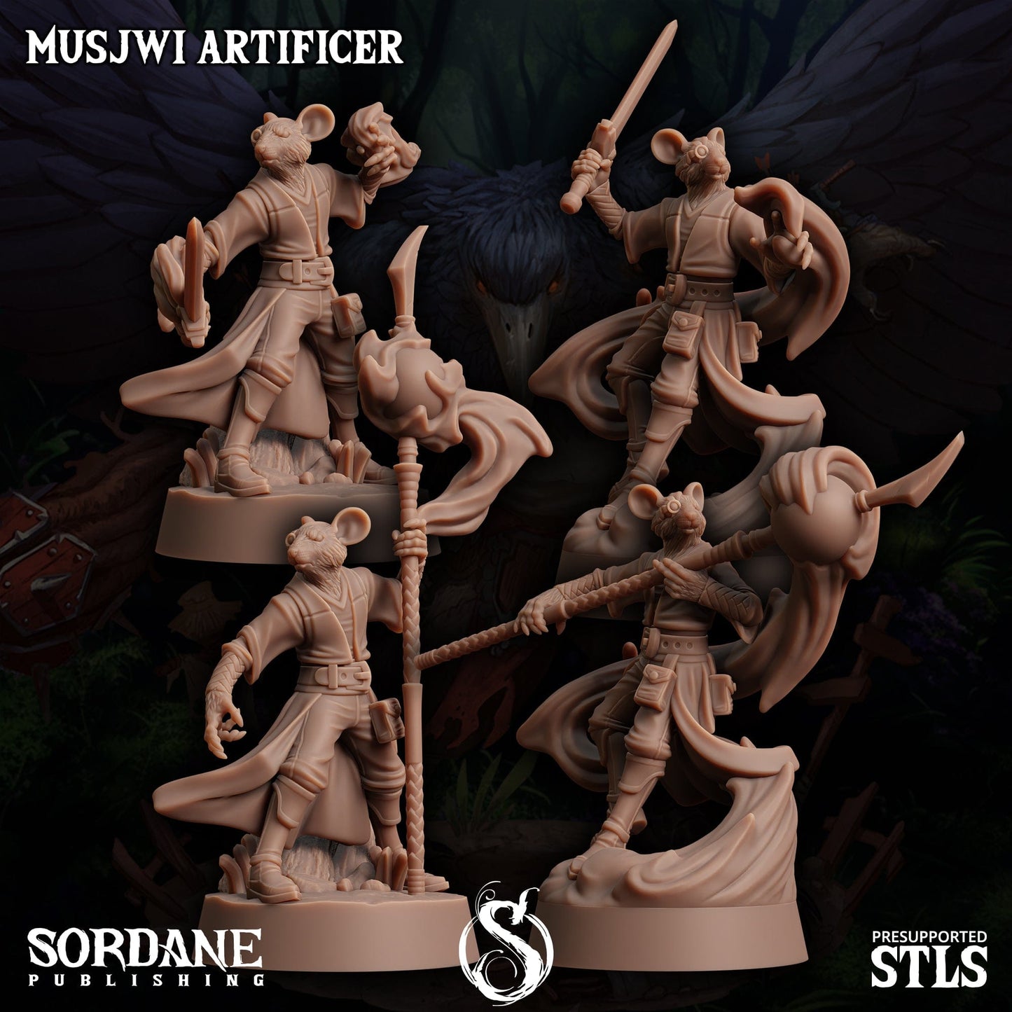 3D Printed Sordane Publishing Musjwi Artificer Burrows Below 28 32mm D&D - 3D Printing Boss 