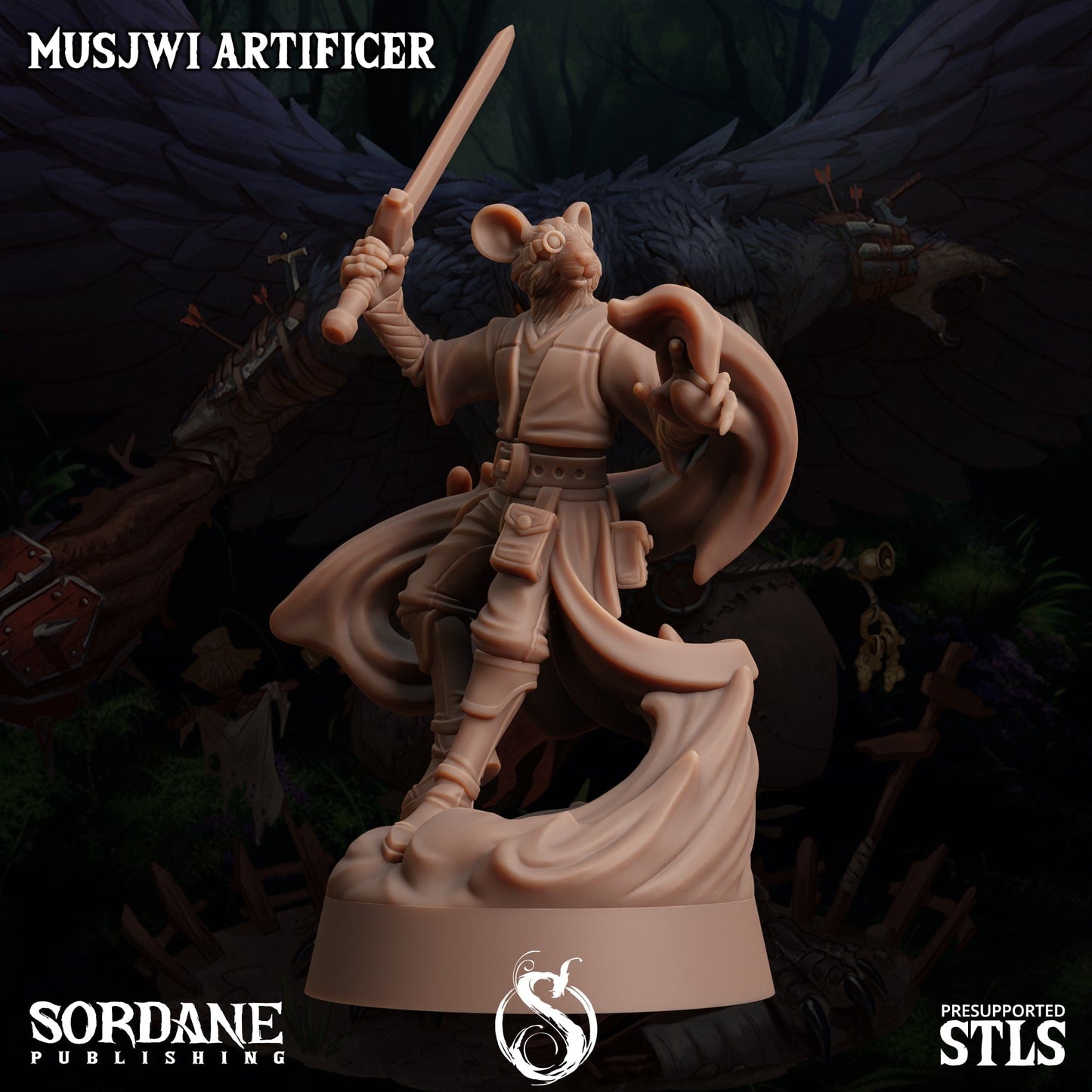 3D Printed Sordane Publishing Musjwi Artificer Burrows Below 28 32mm D&D - 3D Printing Boss 
