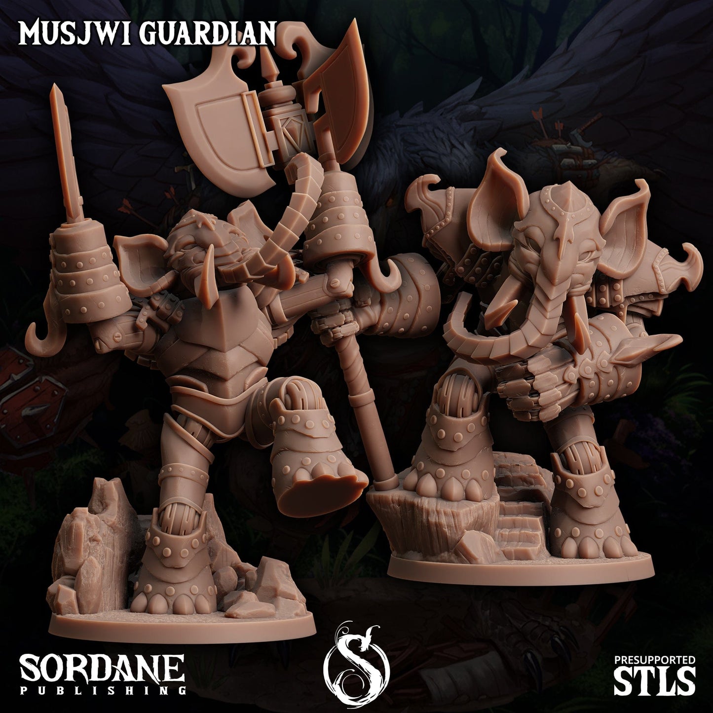 3D Printed Sordane Publishing Musjwi Guardian Burrows Below 28 32mm D&D - 3D Printing Boss 