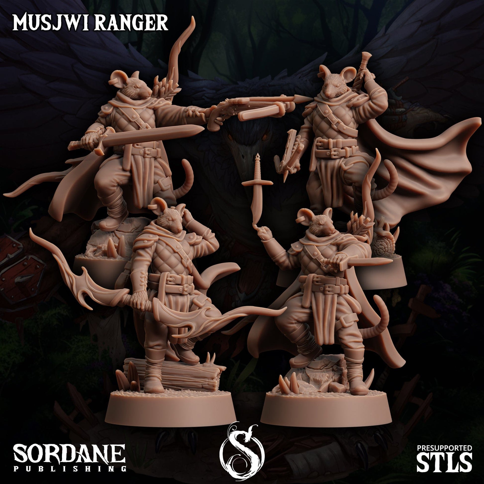 3D Printed Sordane Publishing Musjwi Ranger Burrows Below 28 32mm D&D - 3D Printing Boss 