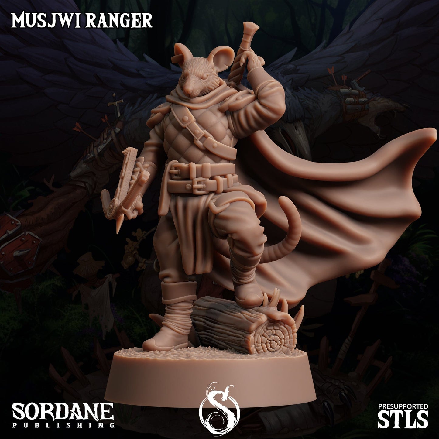 3D Printed Sordane Publishing Musjwi Ranger Burrows Below 28 32mm D&D - 3D Printing Boss 