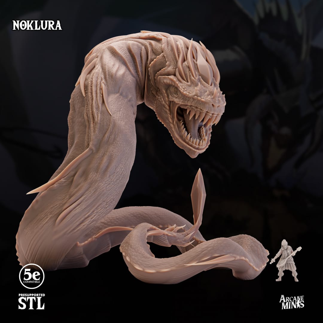 3D Printed Sordane Publishing Noklura 28 32mm D&D - 3D Printing Boss 
