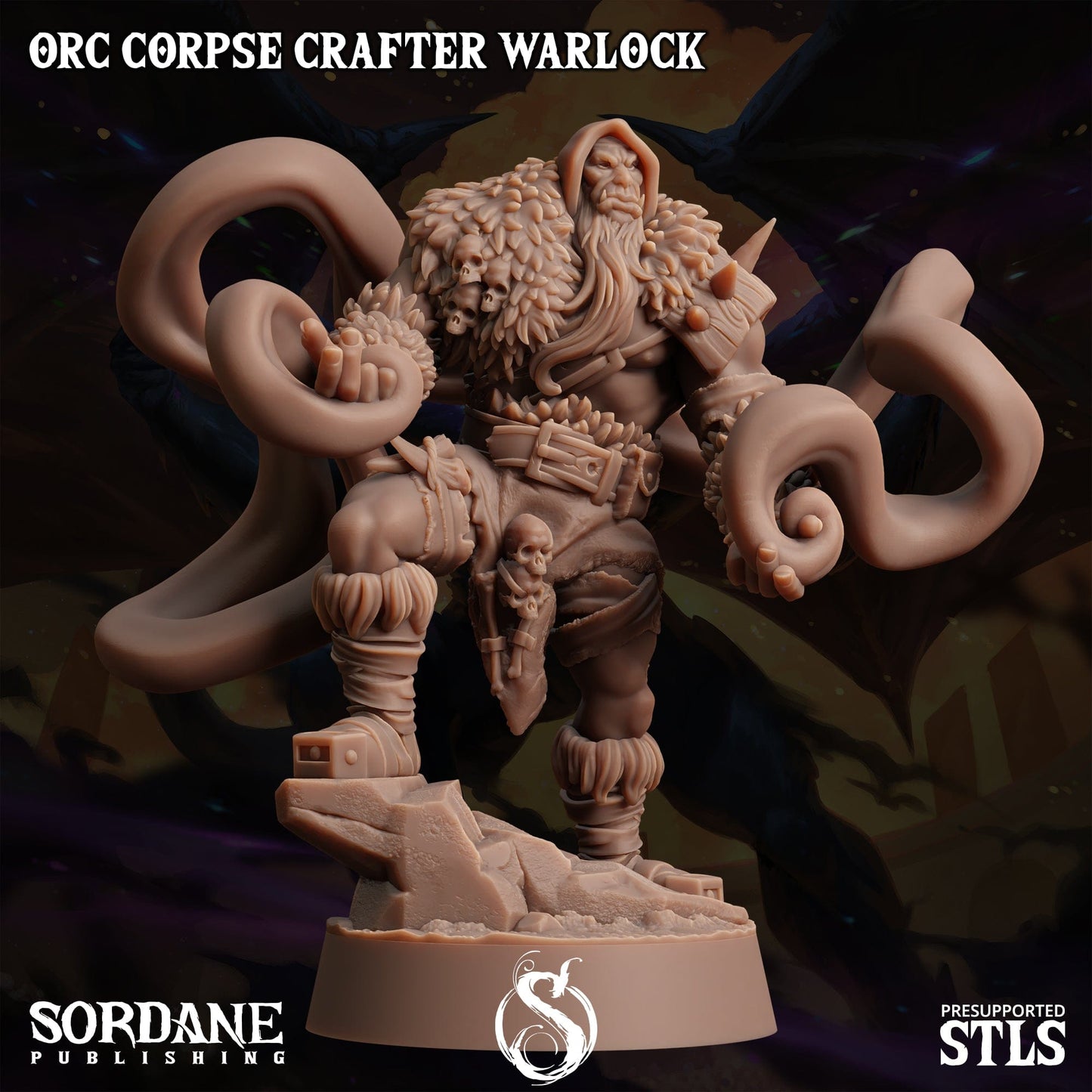 3D Printed Sordane Publishing Orc Corpse Crafter Warlock Monster Mayhem II 28 32mm D&D - 3D Printing Boss 