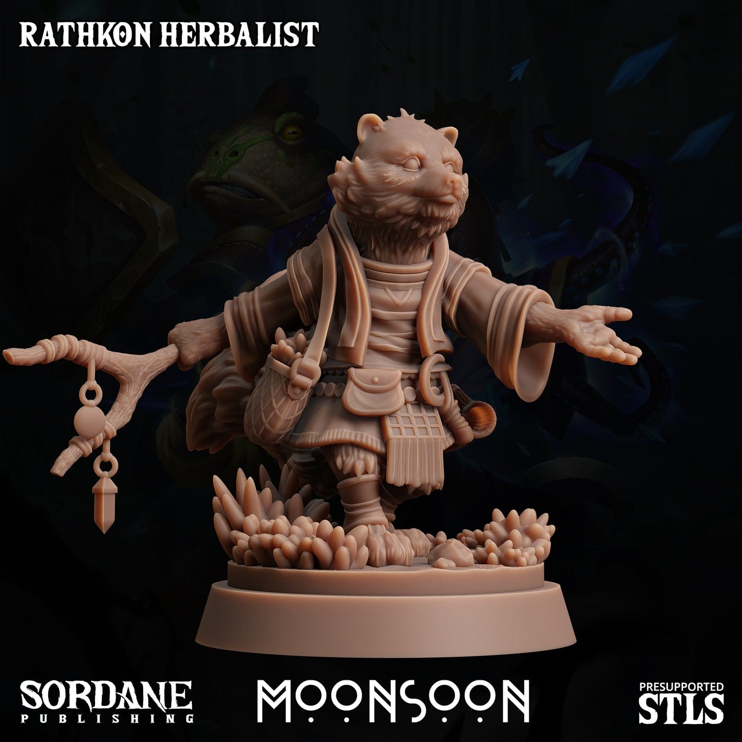 3D Printed Sordane Publishing Rathkon Herbalist 28 32mm D&D - 3D Printing Boss 