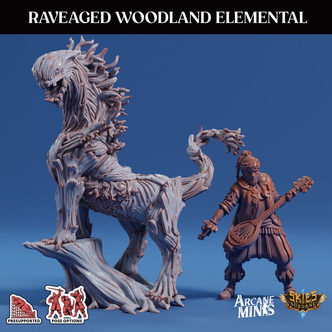 3D Printed Sordane Publishing Ravaged Woodland Elemental AC Adventure Friends in High Places 28 32mm D&D - 3D Printing Boss 