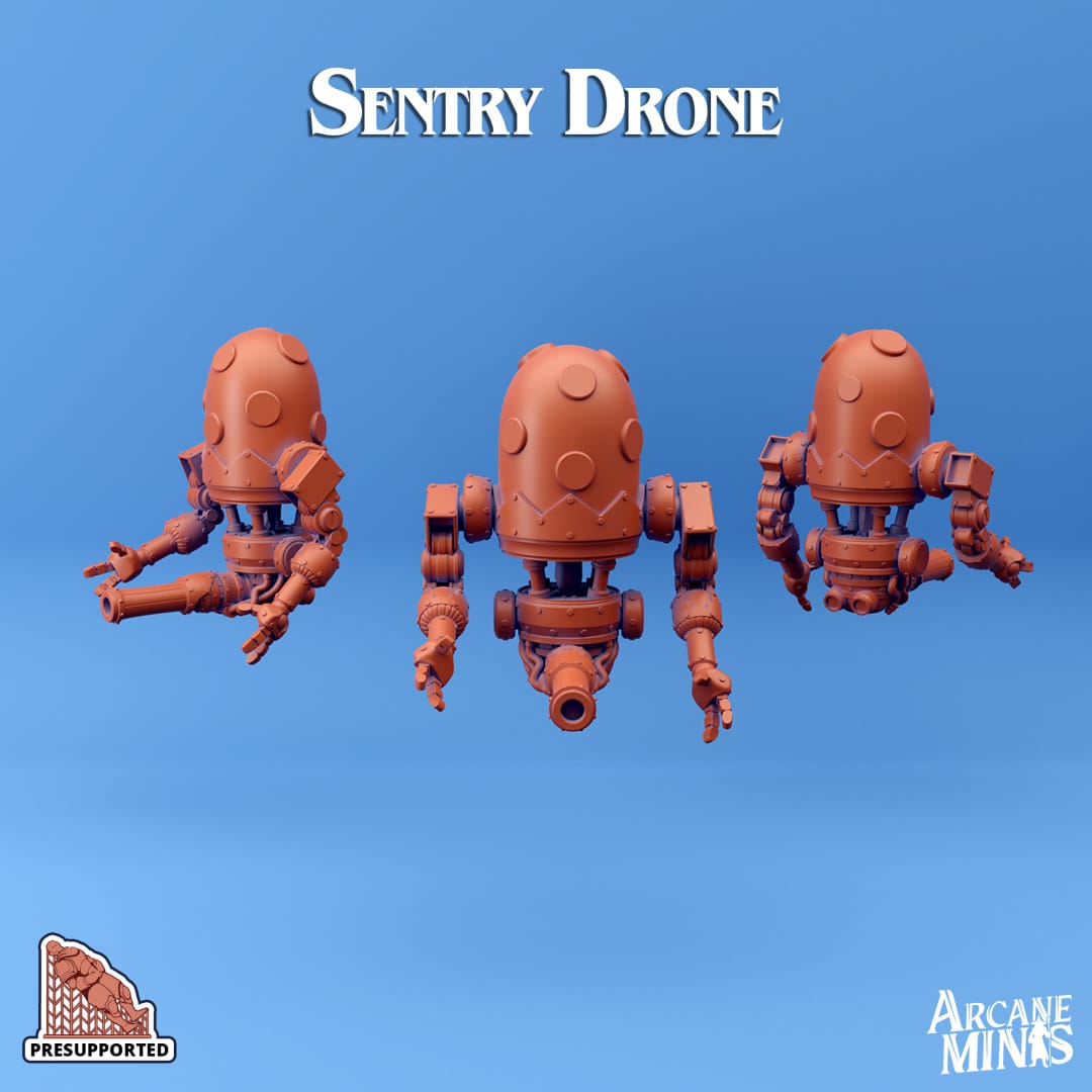 3D Printed Sordane Publishing Sentry Drone 1 AC Adventure From Sewer to Sky 28 32mm D&D - 3D Printing Boss 