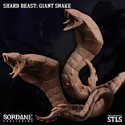 3D Printed Sordane Publishing Shard Beast Giant Snake The Unassembly Line 28 32mm D&D - 3D Printing Boss 