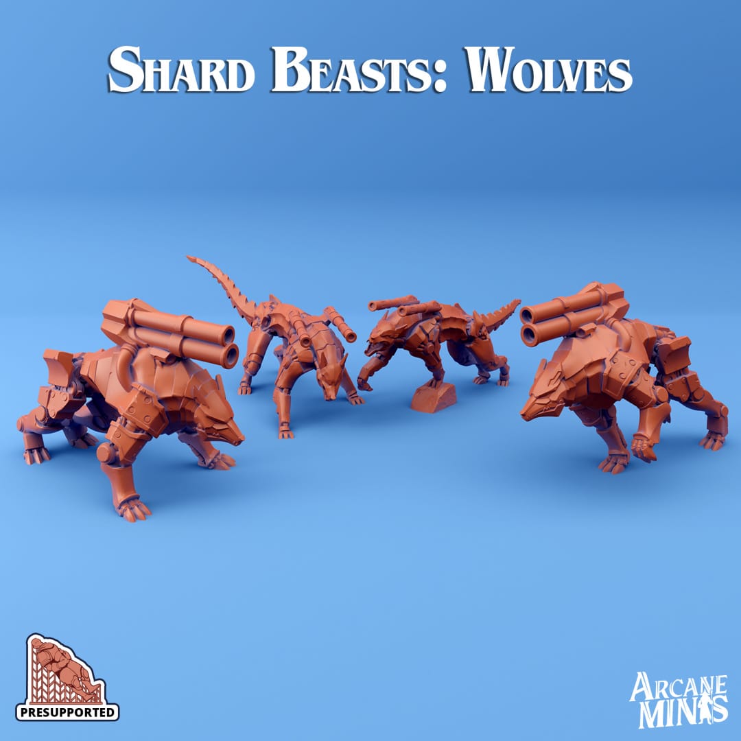 3D Printed Sordane Publishing Shard Beasts Wolves AC Adventure From Sewer to Sky 28 32mm D&D - 3D Printing Boss 