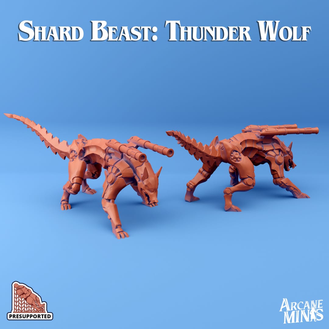 3D Printed Sordane Publishing Shard Beasts Wolves AC Adventure From Sewer to Sky 28 32mm D&D - 3D Printing Boss 