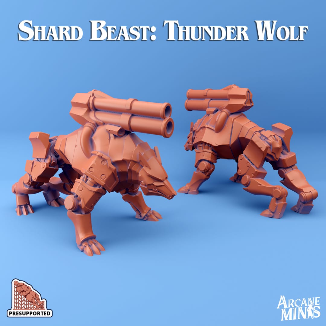 3D Printed Sordane Publishing Shard Beasts Wolves AC Adventure From Sewer to Sky 28 32mm D&D - 3D Printing Boss 