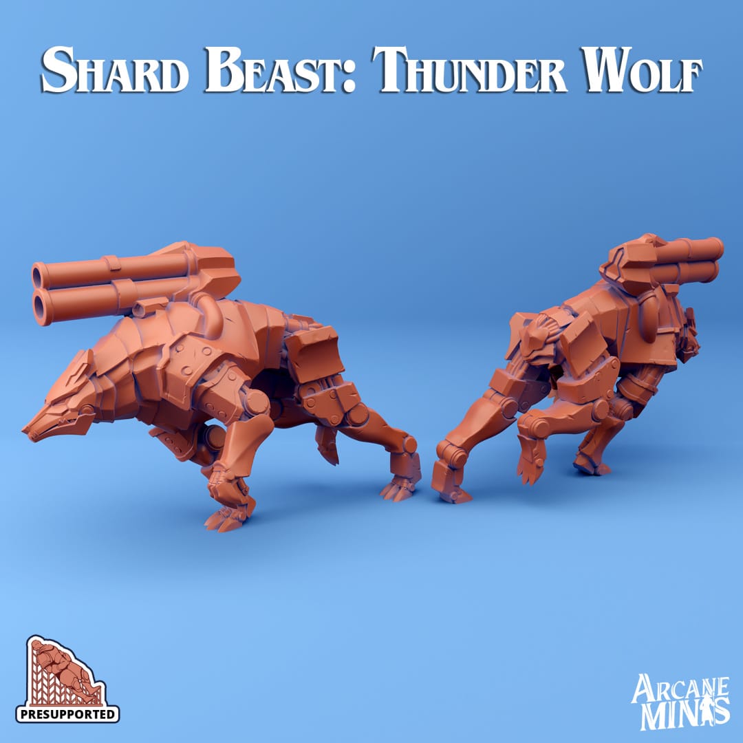 3D Printed Sordane Publishing Shard Beasts Wolves AC Adventure From Sewer to Sky 28 32mm D&D - 3D Printing Boss 