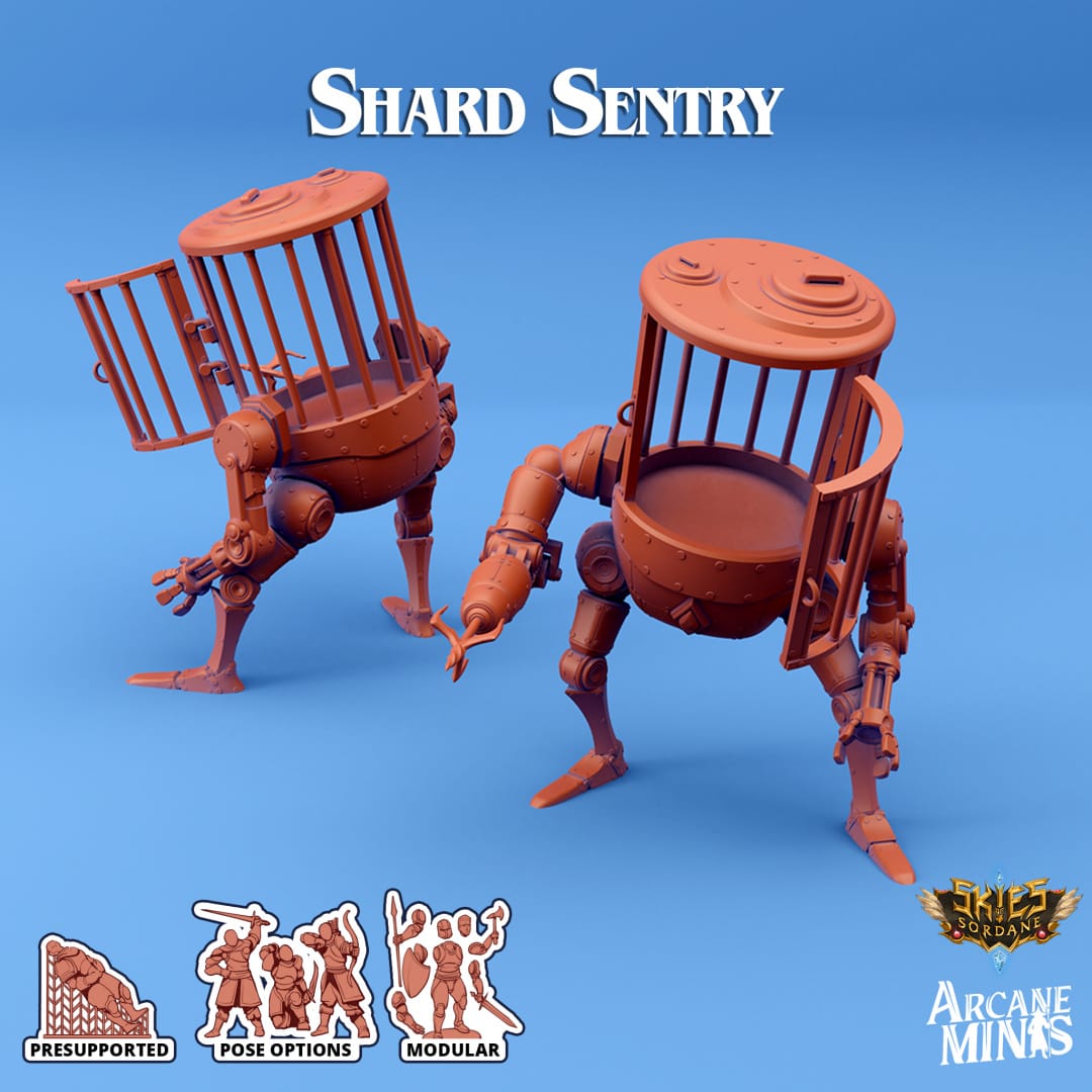3D Printed Sordane Publishing Shard Sentry 28 32mm D&D - 3D Printing Boss 