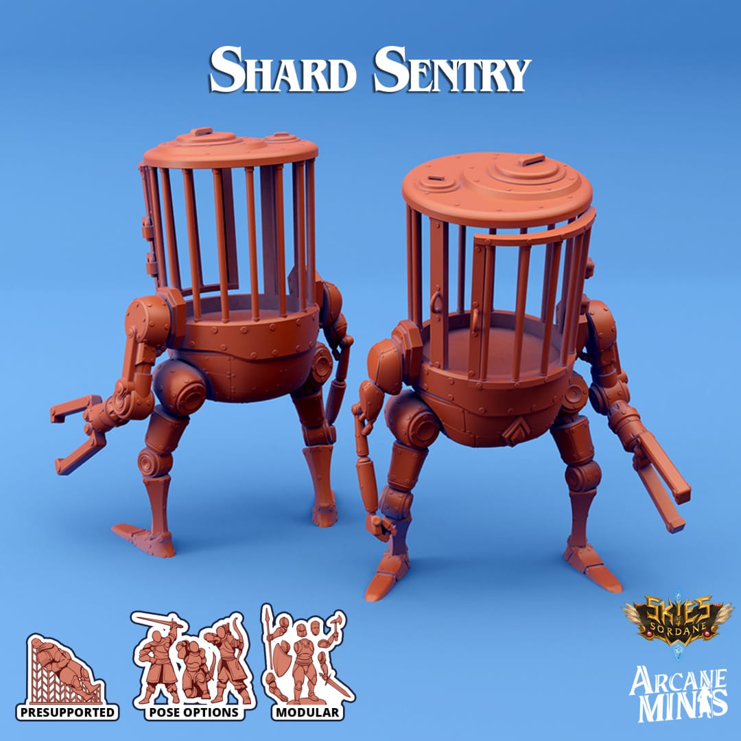 3D Printed Sordane Publishing Shard Sentry 28 32mm D&D - 3D Printing Boss 