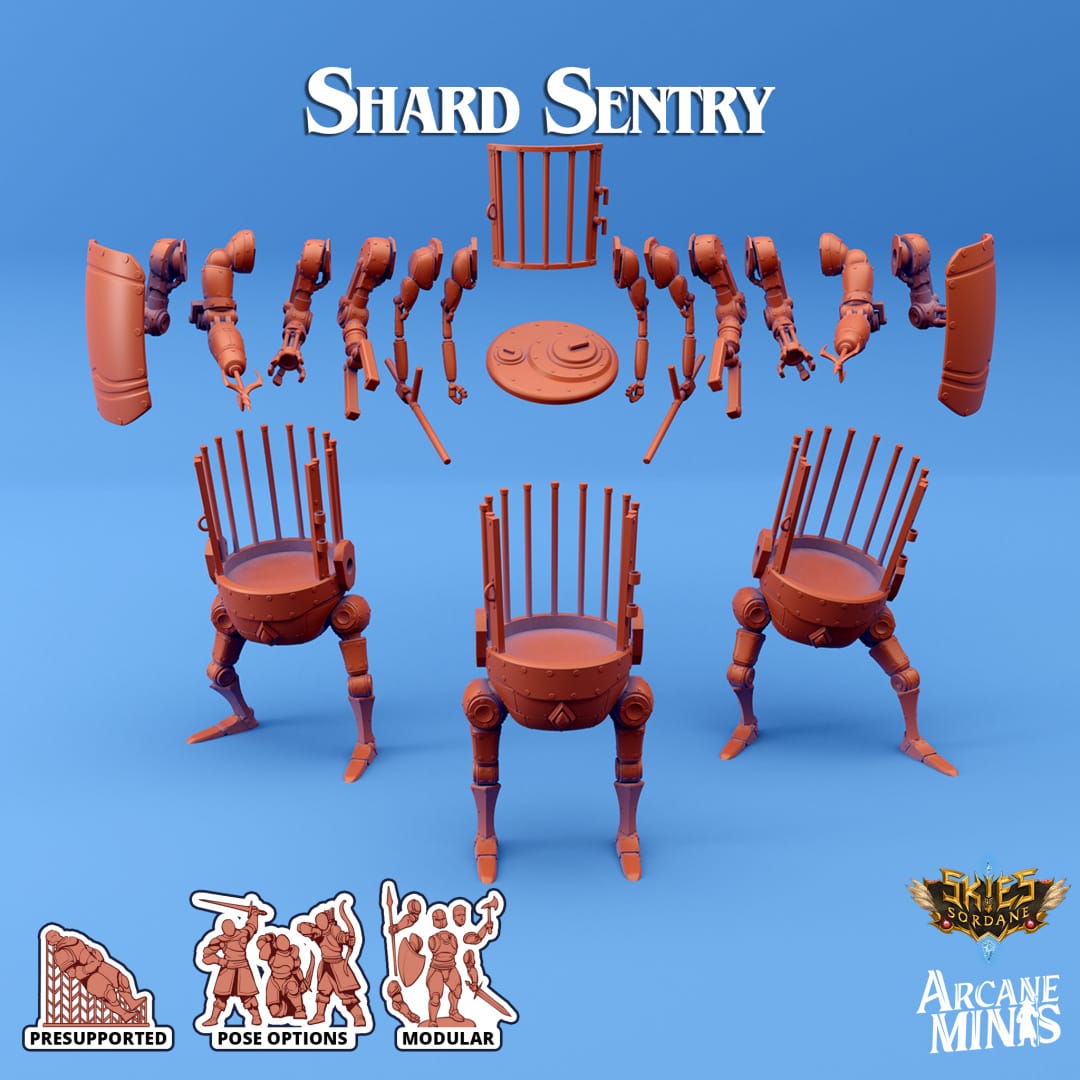 3D Printed Sordane Publishing Shard Sentry 28 32mm D&D - 3D Printing Boss 