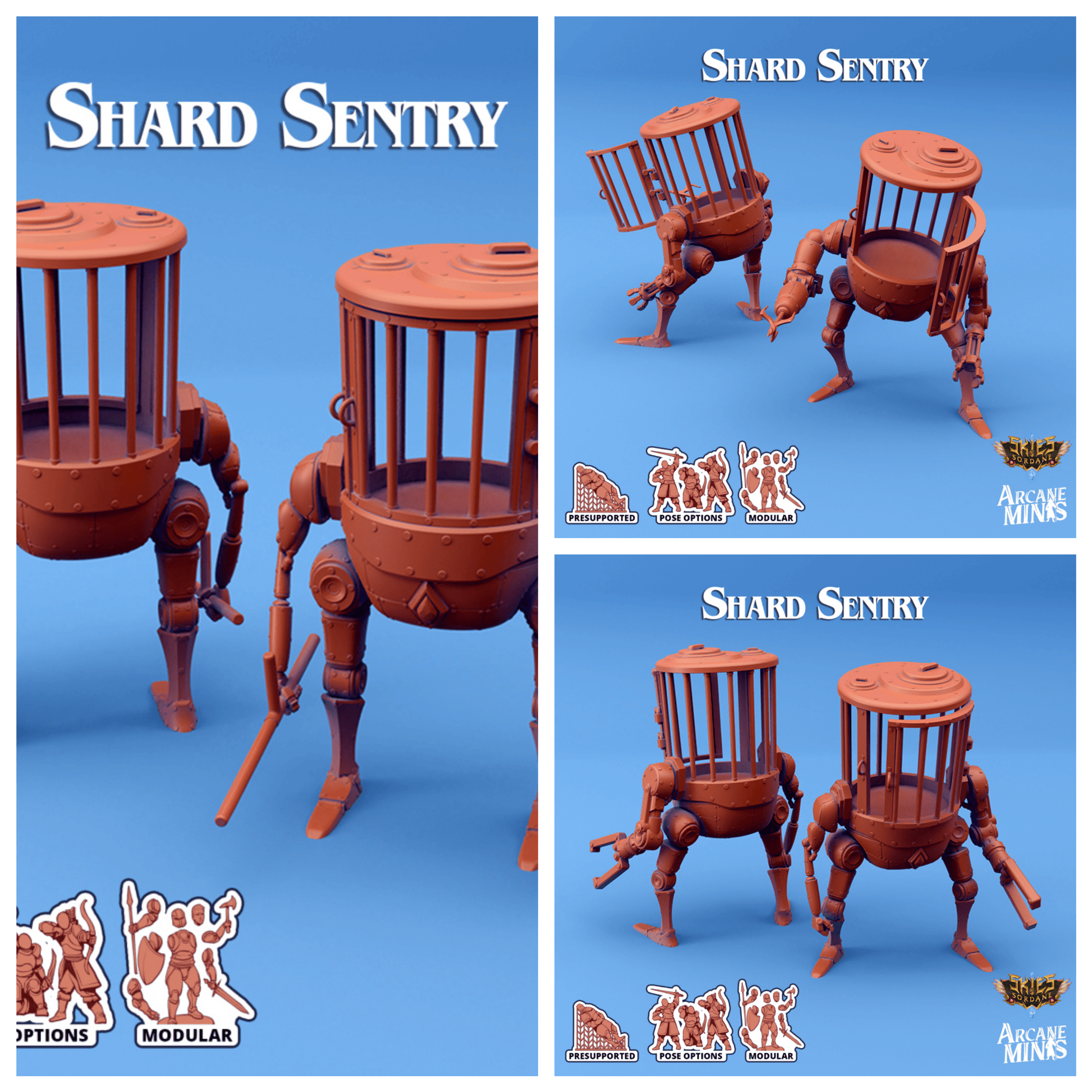 3D Printed Sordane Publishing Shard Sentry 28 32mm D&D - 3D Printing Boss 