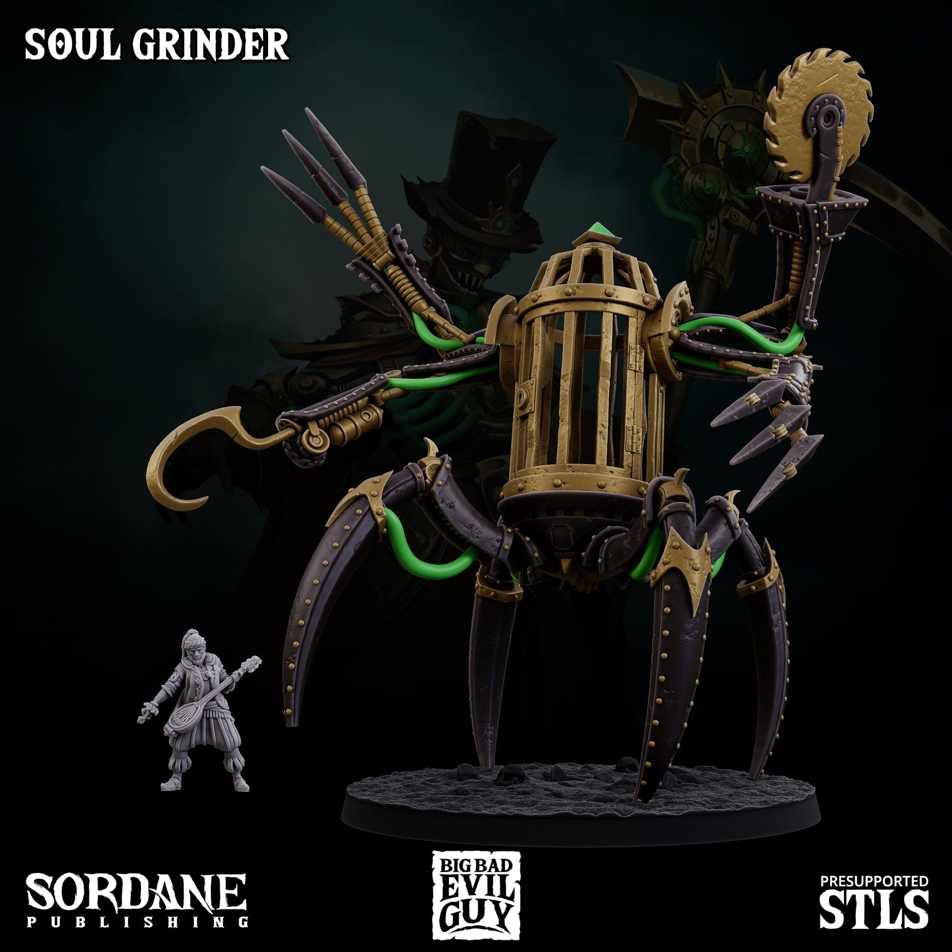 3D Printed Sordane Publishing Soul Grinder 28 32mm D&D - 3D Printing Boss 