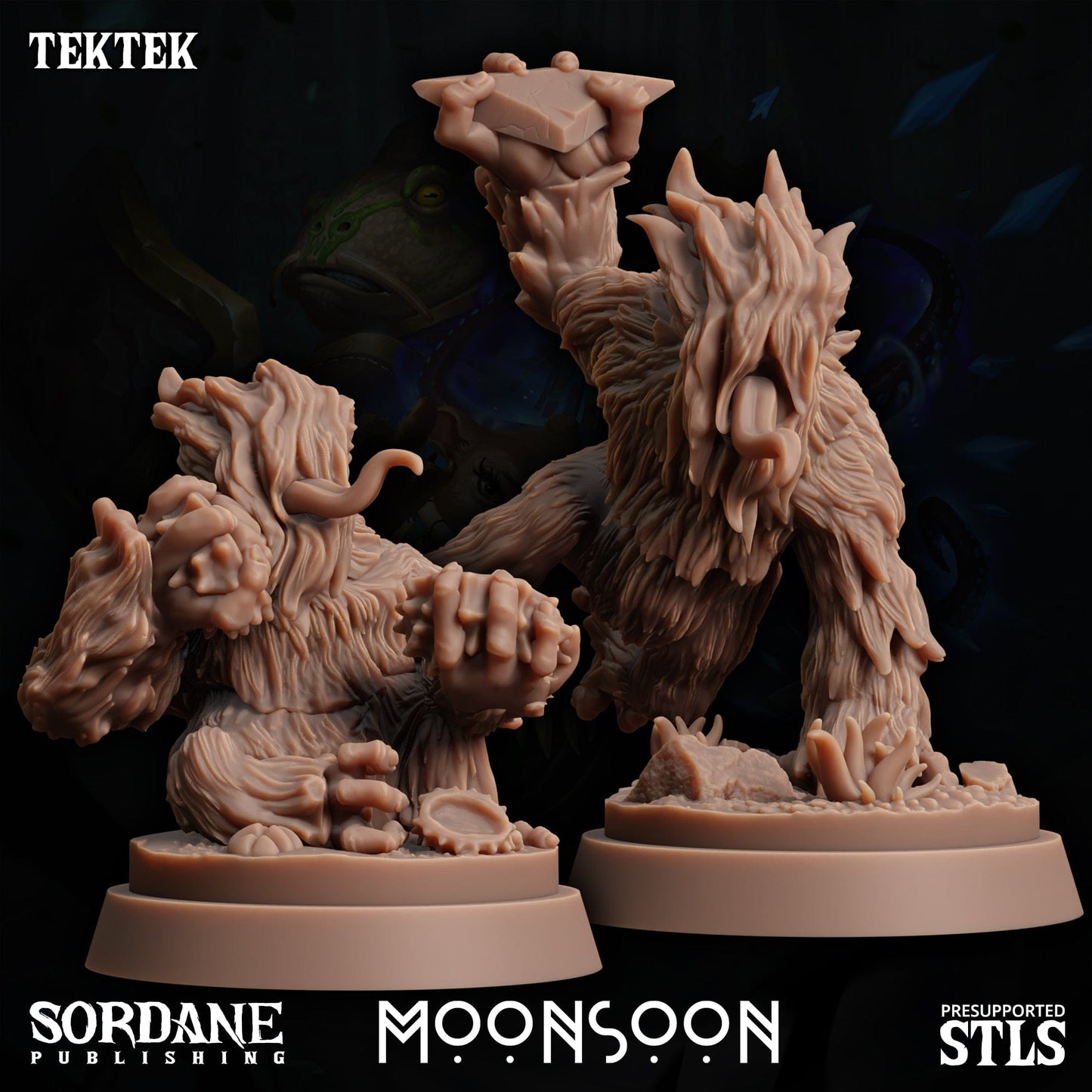 3D Printed Sordane Publishing Tektek Moonsoon 28 32mm D&D - 3D Printing Boss 