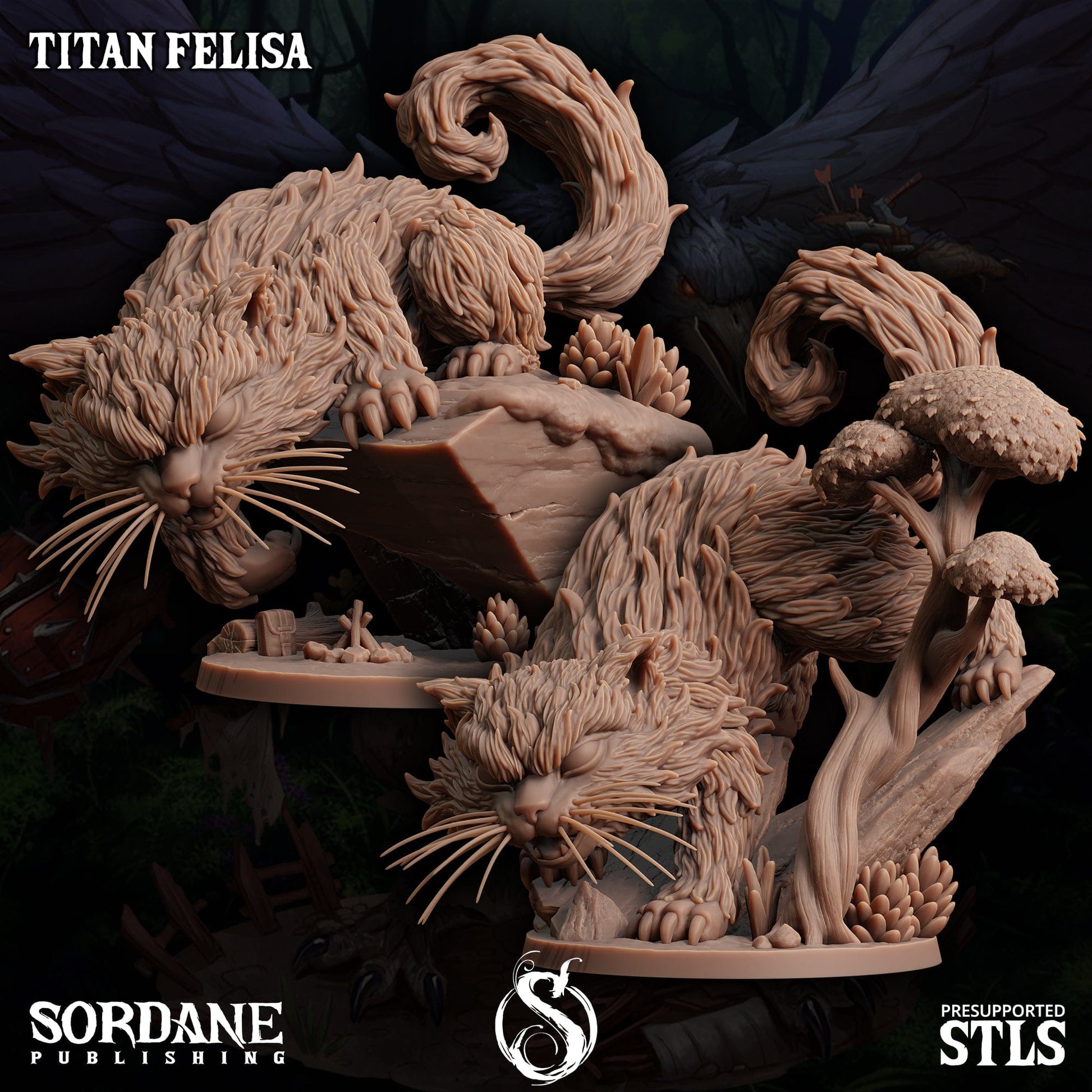 3D Printed Sordane Publishing Titan Felisa Burrows Below 28 32mm D&D - 3D Printing Boss 