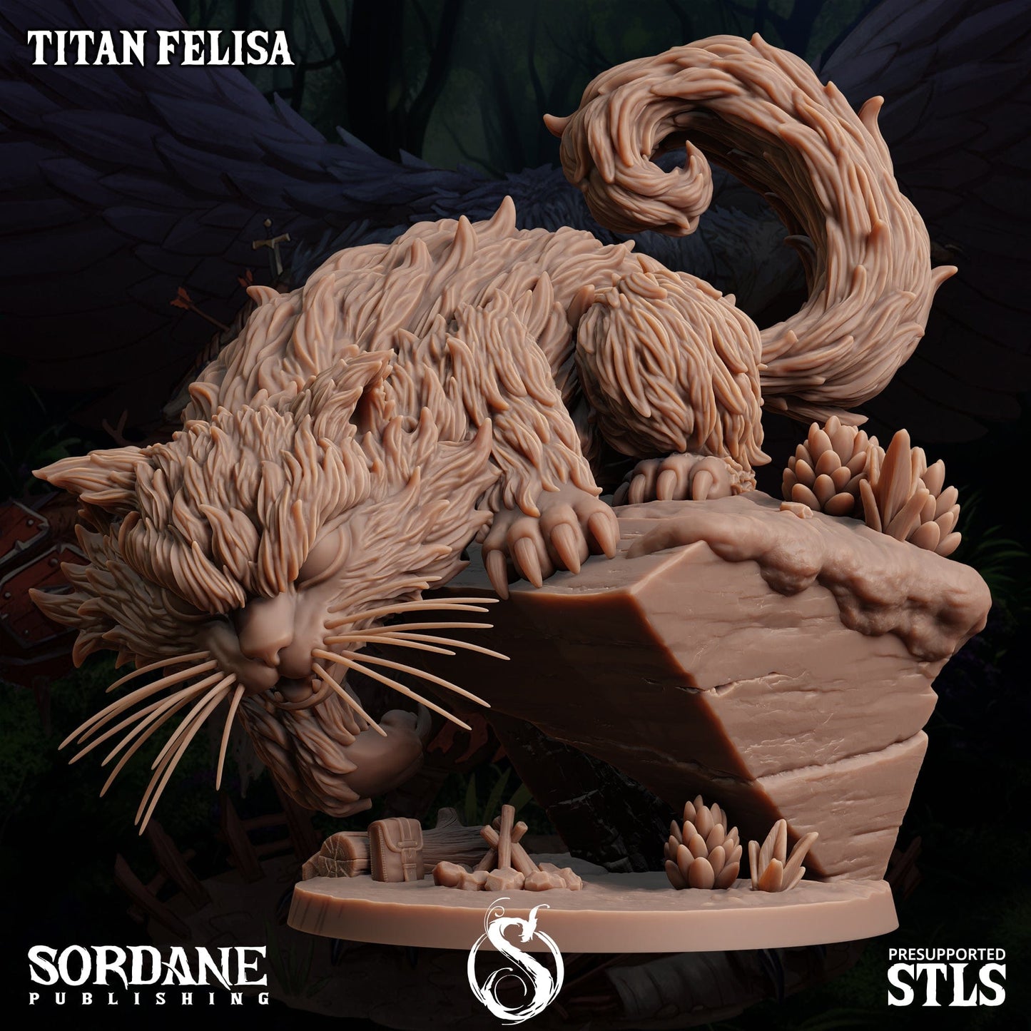 3D Printed Sordane Publishing Titan Felisa Burrows Below 28 32mm D&D - 3D Printing Boss 