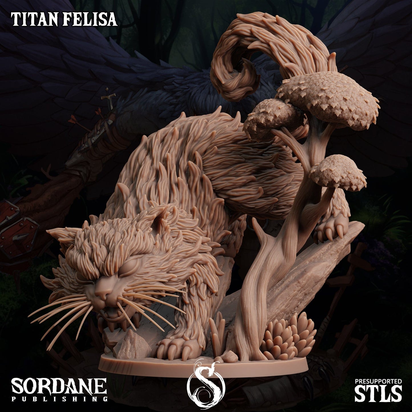 3D Printed Sordane Publishing Titan Felisa Burrows Below 28 32mm D&D - 3D Printing Boss 