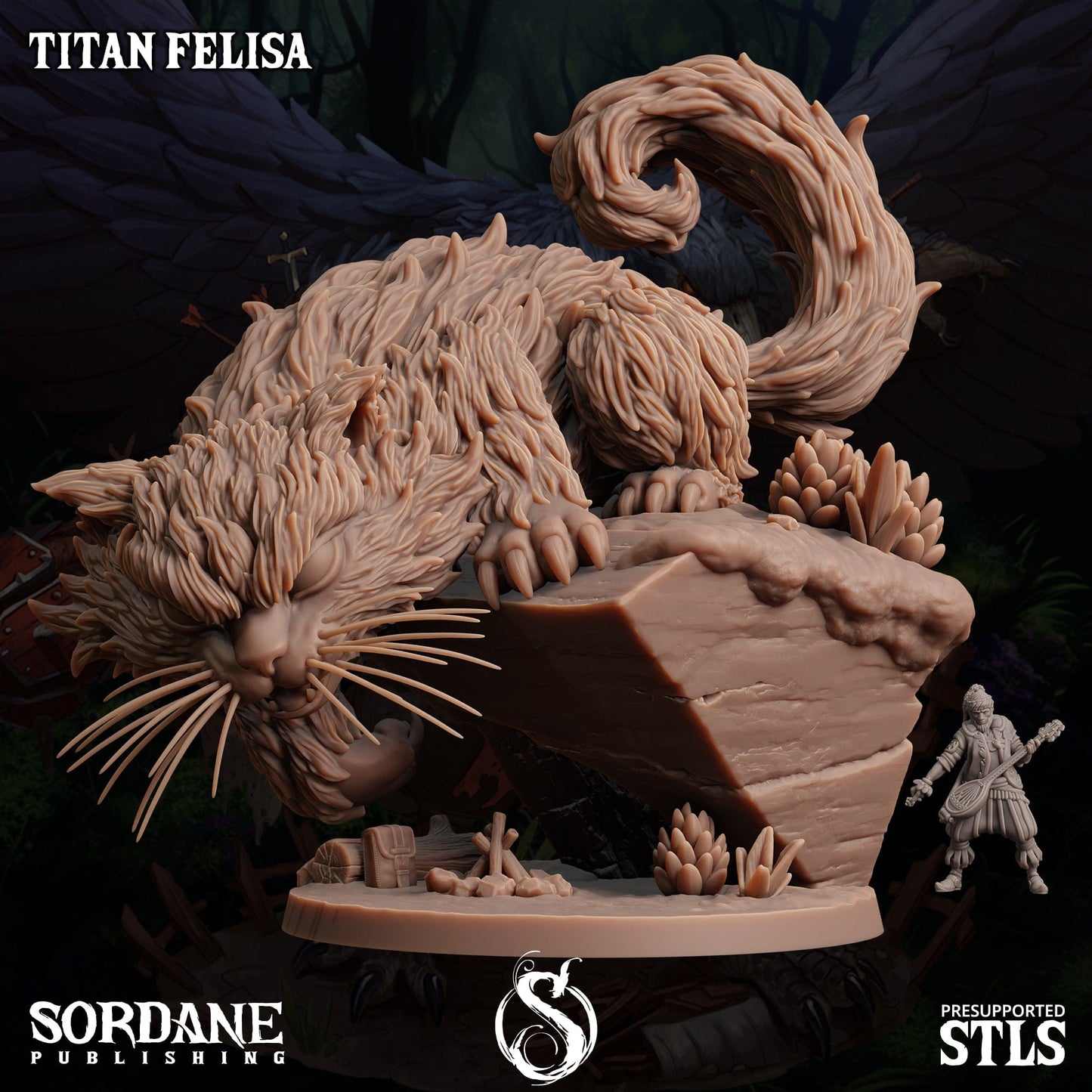 3D Printed Sordane Publishing Titan Felisa Burrows Below 28 32mm D&D - 3D Printing Boss 
