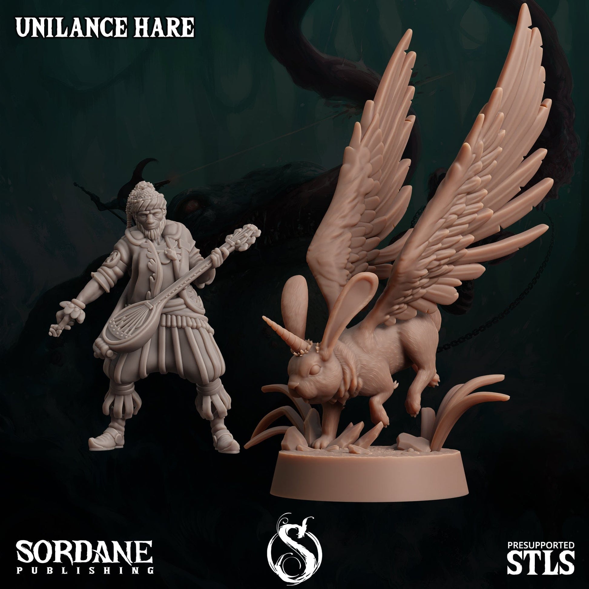 3D Printed Sordane Publishing Unilance Hare 28 32mm D&D - 3D Printing Boss 