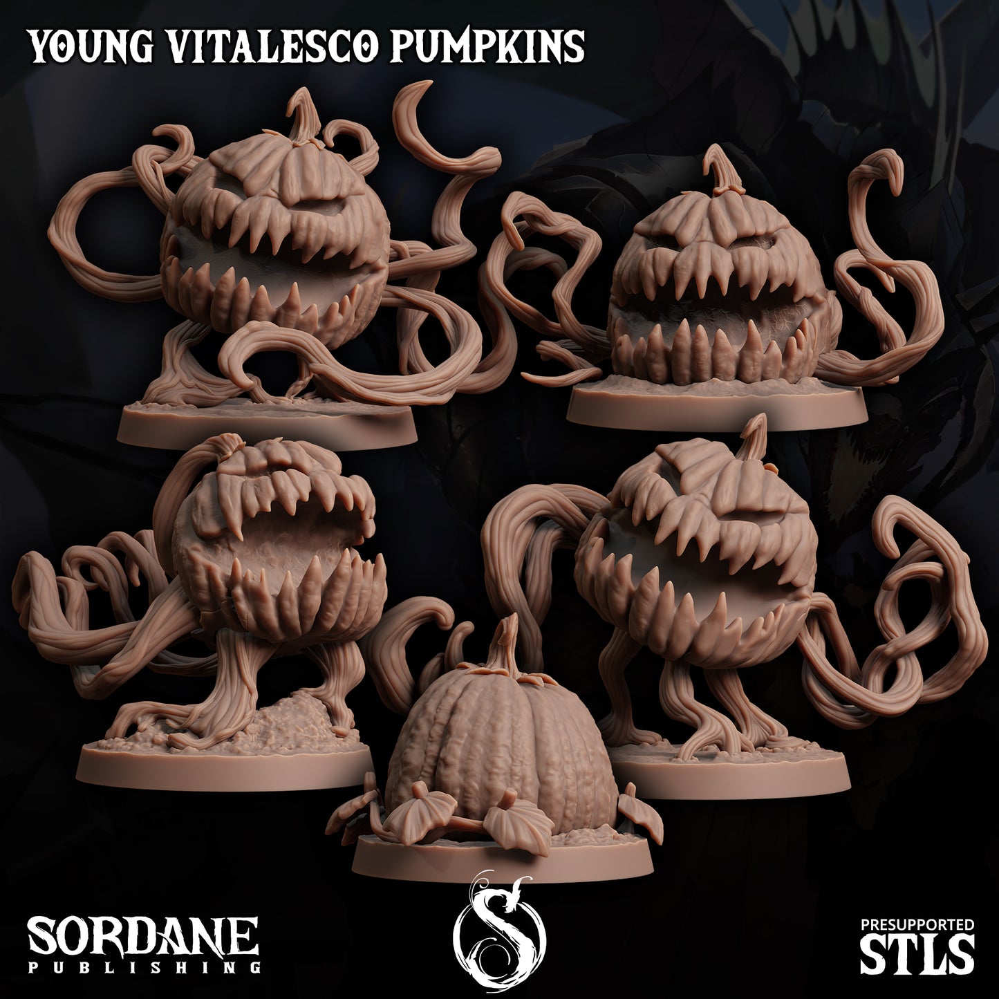 3D Printed Sordane Publishing Young Vitalesco Pumpkins 28 32mm D&D - 3D Printing Boss 