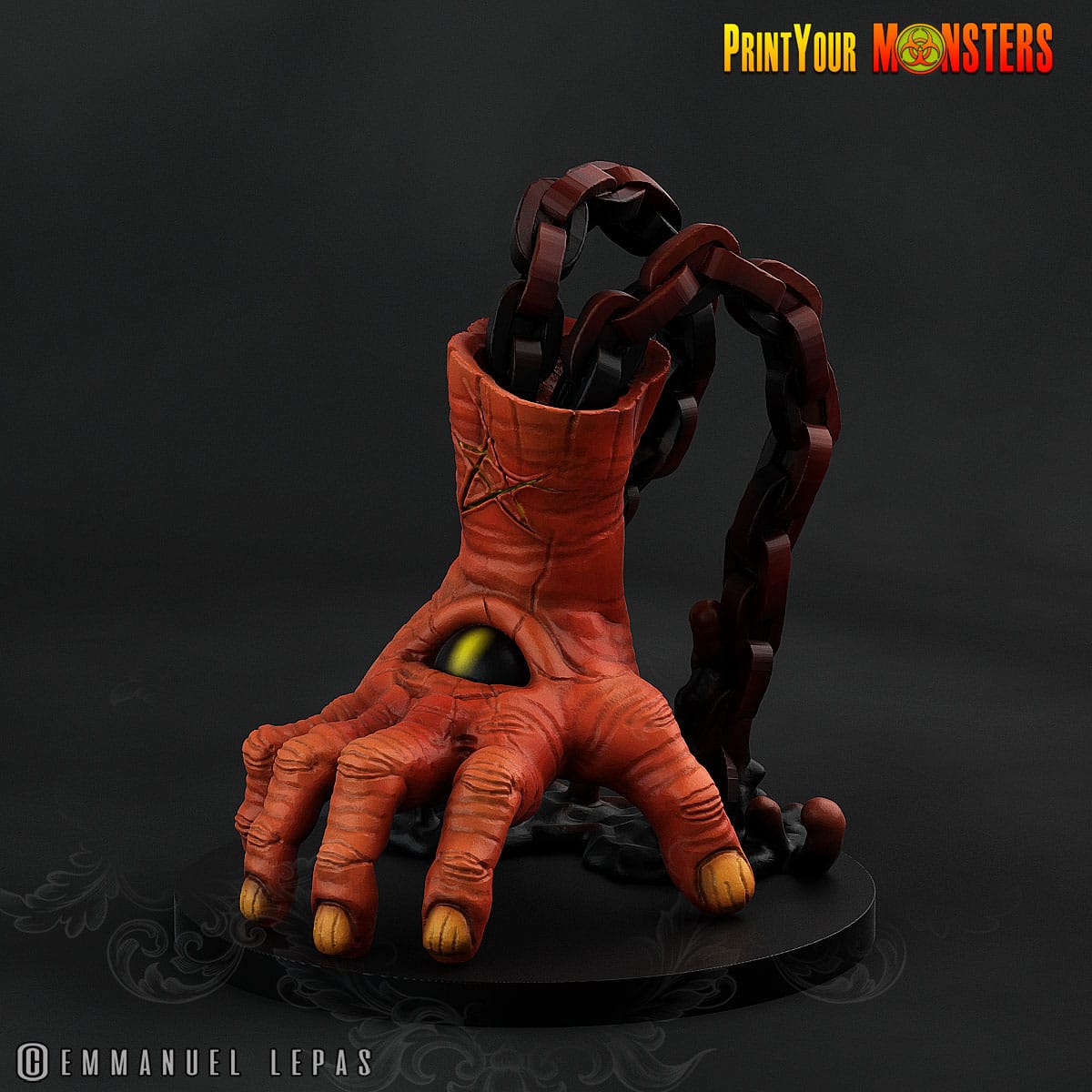 3D PrintedPrint your Monster The Abyssal Hand Horrors - Oculomains Chained Guardians 28mm 32mm D&D - 3D Printing Boss 