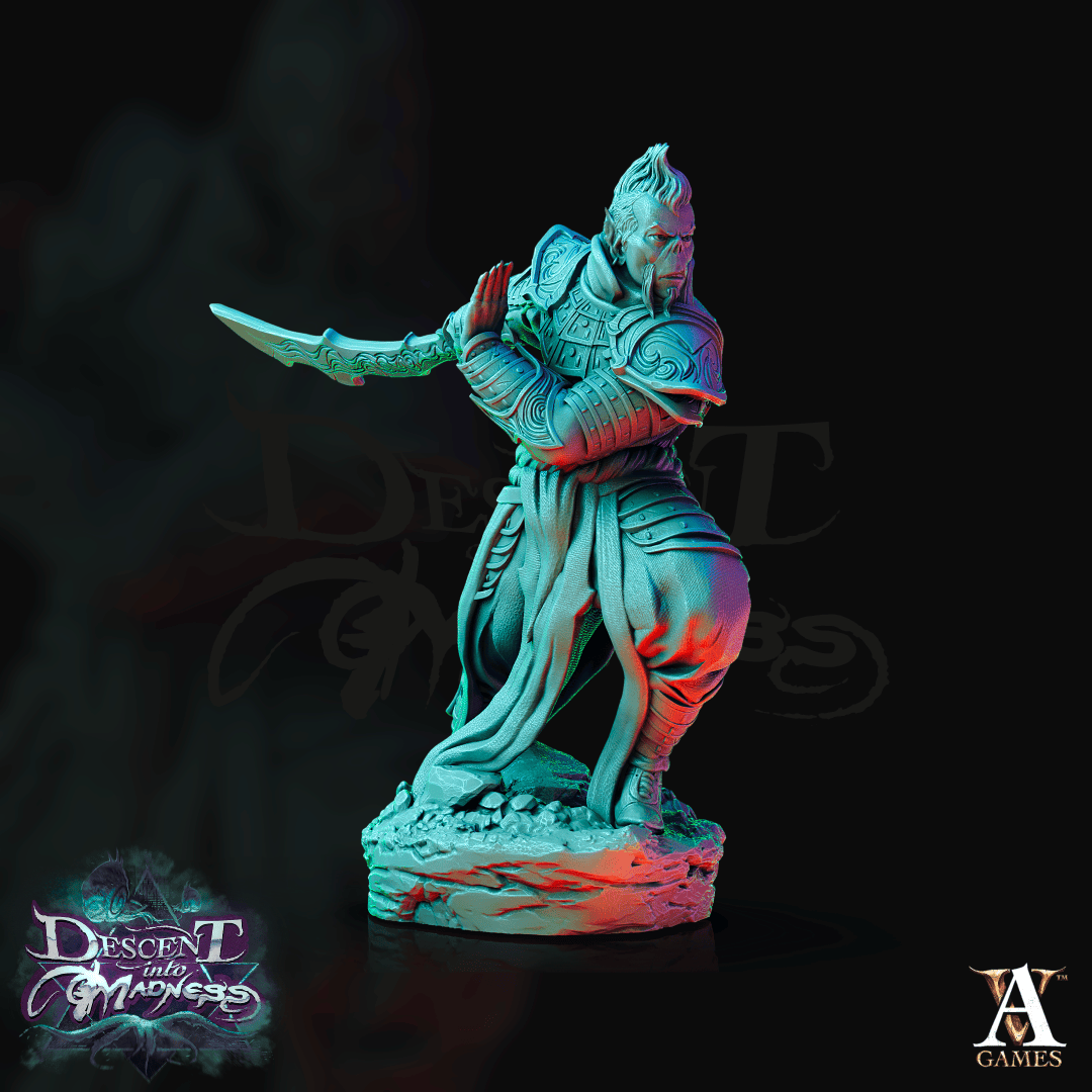 3DPrinted Archvillain Games Descent into Madness - Gith Swordsman 28mm 32mm D&D - 3D Printing Boss 
