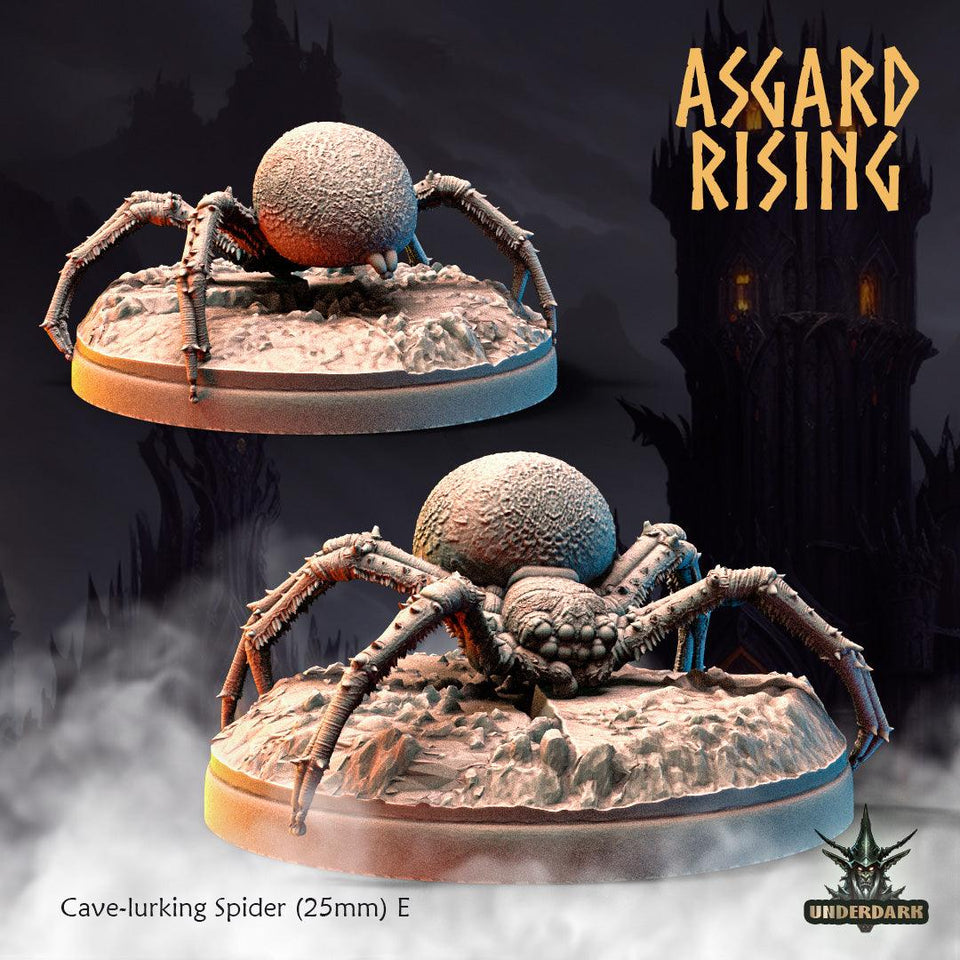 3D Printed Asgard Rising Cave-Lurking Spiders Set 1 28 32 mm Wargaming DnD - Charming Terrain