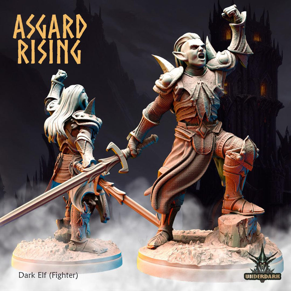 3D Printed Asgard Rising Dark Elves 28 32 mm Wargaming DnD - Charming Terrain