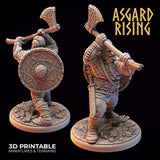 3D Printed Asgard Rising Midgard Viking Shieldman Set 28 32 mm Wargaming DnD - Charming Terrain