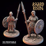 3D Printed Asgard Rising Viking Shieldmaidens Set 1 Viking Shieldmaidens Sets 28 32 mm Wargaming DnD - Charming Terrain
