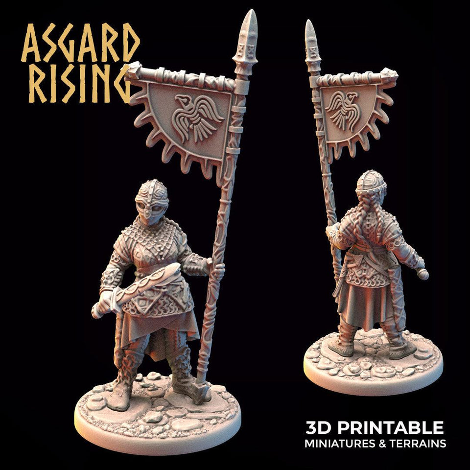 3D Printed Asgard Rising Viking Shieldmaidens Set 2 Viking Shieldmaidens Sets 28 32 mm Wargaming DnD - Charming Terrain