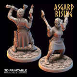 3D Printed Asgard Rising Viking Shieldmaidens Set 2 Viking Shieldmaidens Sets 28 32 mm Wargaming DnD - Charming Terrain