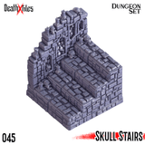 3D Printed Cast n Play Death x Tiles - Stairs Ramp Set 28mm 32mm D&D - Charming Terrain