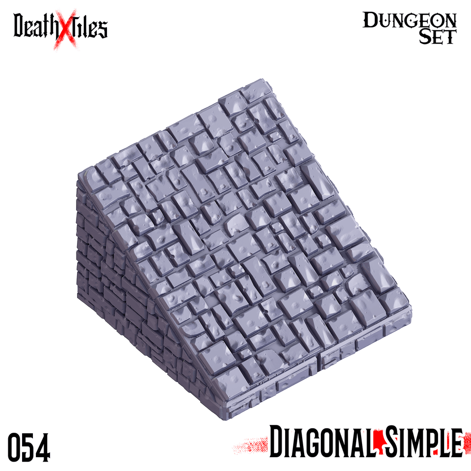 3D Printed Cast n Play Death x Tiles - Stairs Ramp Set 28mm 32mm D&D - Charming Terrain